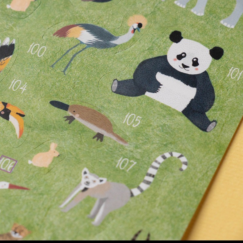 poster y adhesivos de animales del mundo